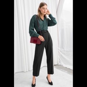 High Waisted Wool blend pants